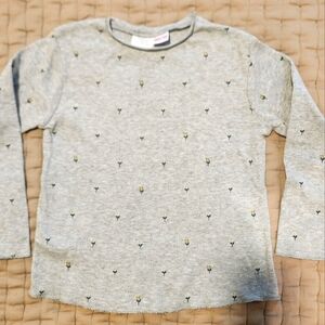 Zara kids ribbed shirt with spring flowers